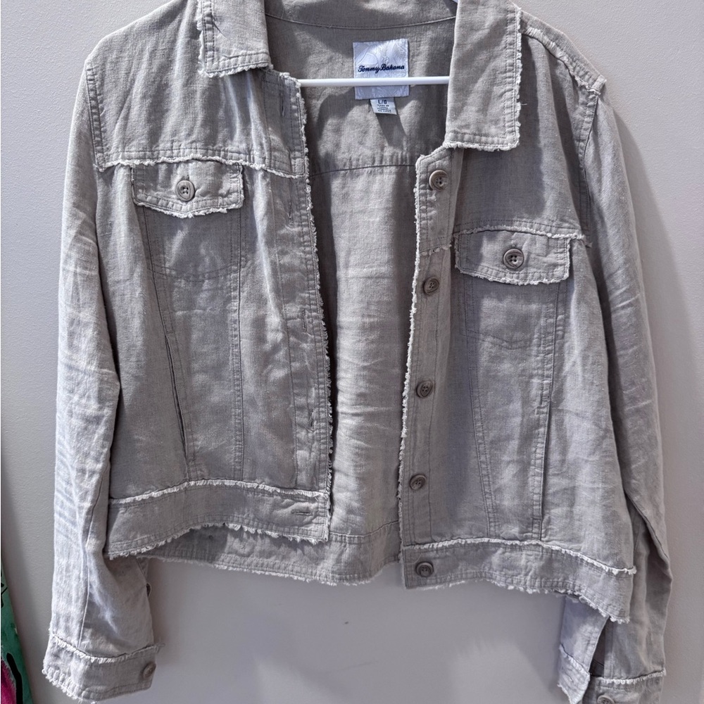 Tommy Bahama Two Palm Linen Jacket khaki large